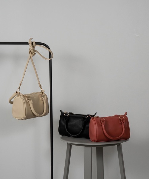Amiur(エミレ)の「micro mini boston bag(ショルダーバッグ・レディース・ブラック/アイボリー/ピンク系その他・FREE)」の9枚目の写真