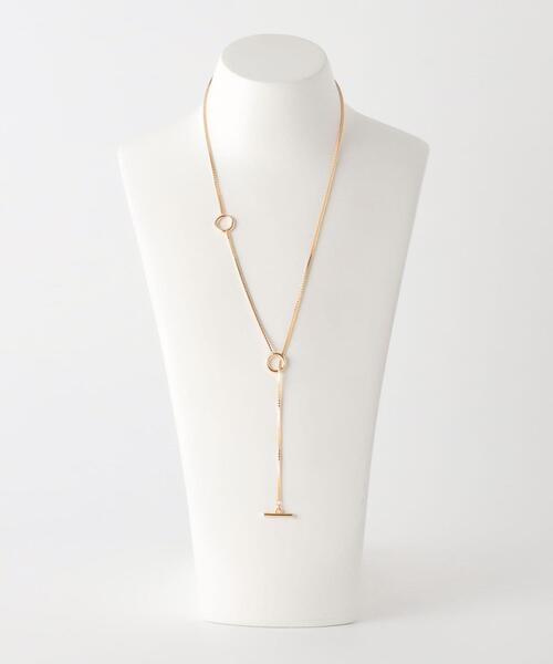 green label relaxing（グリーンレーベルリラクシング）の「2WAY リングチェーンネックレス（ネックレス・レディース・シルバー/ゴールド・FREE）」の7枚目の写真