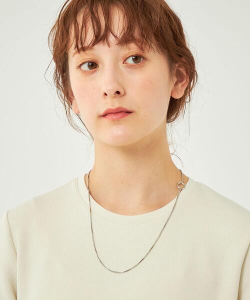 green label relaxing（グリーンレーベルリラクシング）の「2WAY リングチェーンネックレス（ネックレス・レディース・シルバー/ゴールド・FREE）」の9枚目の写真