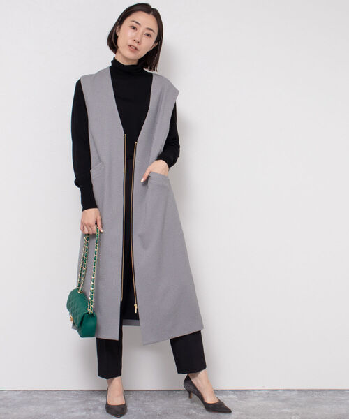 NOLLEY’S（ノーリーズ）の「ウォッシャブルジャンスカワンピース（ワンピース・レディース・グレー系その他/ブラック/オフホワイト・38）」の21枚目の写真