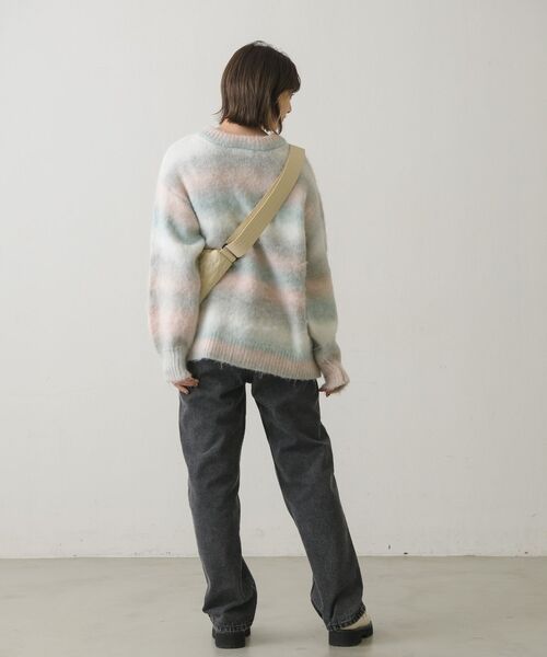 RETRO GIRL（レトロガール）の「グラデーションニットカーデ（カーディガン/ボレロ・レディース・オレンジ系その他/ブルー系その他/グレー系その他・FREE）」の6枚目の写真