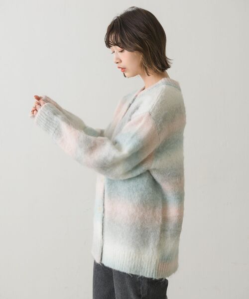 RETRO GIRL（レトロガール）の「グラデーションニットカーデ（カーディガン/ボレロ・レディース・オレンジ系その他/ブルー系その他/グレー系その他・FREE）」の9枚目の写真