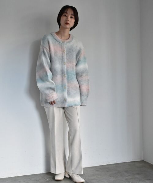 RETRO GIRL（レトロガール）の「グラデーションニットカーデ（カーディガン/ボレロ・レディース・オレンジ系その他/ブルー系その他/グレー系その他・FREE）」の12枚目の写真