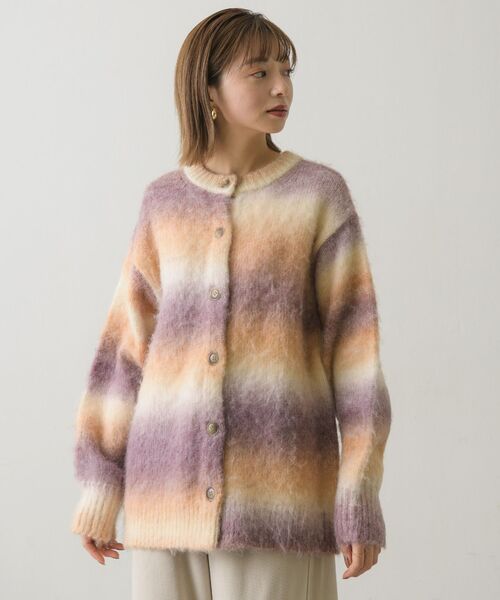 RETRO GIRL（レトロガール）の「グラデーションニットカーデ（カーディガン/ボレロ・レディース・オレンジ系その他/ブルー系その他/グレー系その他・FREE）」の18枚目の写真