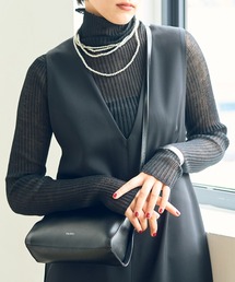 Rouge vif | シアーリブニット(ニット/セーター)