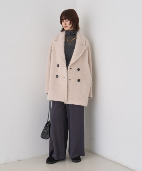 Rouge vif(ルージュヴィフ)の「シアータートルネックリブニット(ニット/セーター・レディース・ライトグレー/ブラック/ブラウン/チャコールグレー・フリー)」の22枚目の写真