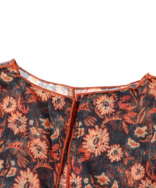 ANNA SUI NYC(アナ スイ エヌ ワイ シー)の「ANNA SUI NYC メロー切替シフォントップス(Tシャツ/カットソー・レディース・パープル/オレンジ/グリーン・M/L)」の5枚目の写真