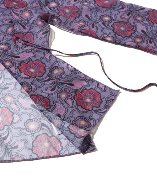 ANNA SUI NYC(アナ スイ エヌ ワイ シー)の「ANNA SUI NYC メロー切替シフォントップス(Tシャツ/カットソー・レディース・パープル/オレンジ/グリーン・M/L)」の18枚目の写真