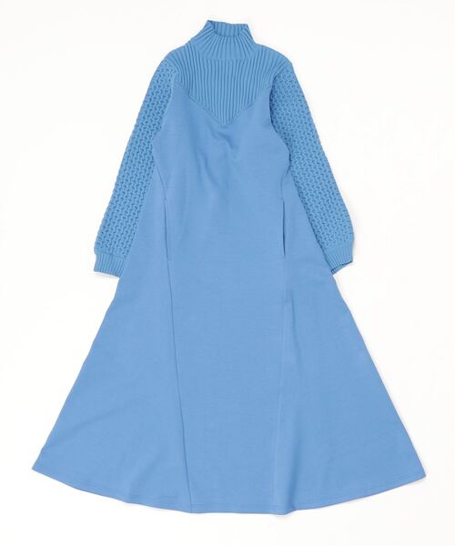 AULA AILA(アウラアイラ)の「AULA AILA/アウラアイラ/別注フレアワンピース(ワンピース・レディース・ブラック/ブルー・0)」の4枚目の写真