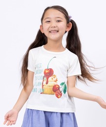 trois lapins kp | チェリープリント 半袖Tシャツ(100～130)(Tシャツ/カットソー)
