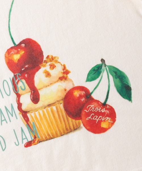 trois lapins kp（トロワラパンケーピー）の「チェリープリント 半袖Tシャツ(100～130)（Tシャツ/カットソー・キッズ・オフホワイト・130cm/120cm/110cm/100cm）」の5枚目の写真