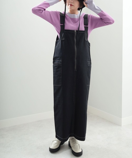 GeeRA（ジーラ）の「ミリタリーIラインジャンパースカート（ジャンパースカート・レディース・ブラック/カーキ・MEDIUM/LARGE）」の13枚目の写真