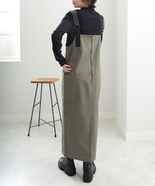 GeeRA（ジーラ）の「ミリタリーIラインジャンパースカート（ジャンパースカート・レディース・ブラック/カーキ・MEDIUM/LARGE）」の16枚目の写真