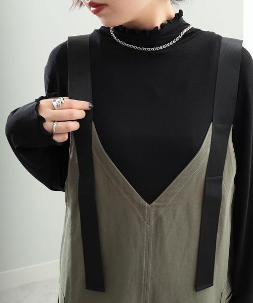 GeeRA（ジーラ）の「ミリタリーIラインジャンパースカート（ジャンパースカート・レディース・ブラック/カーキ・MEDIUM/LARGE）」の10枚目の写真