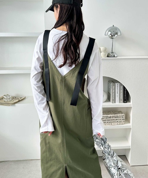 GeeRA（ジーラ）の「ミリタリーIラインジャンパースカート（ジャンパースカート・レディース・ブラック/カーキ・MEDIUM/LARGE）」の21枚目の写真