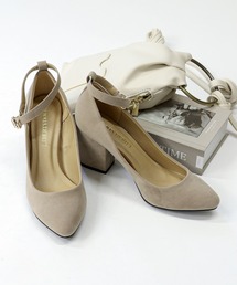 LibertyDoll/ポインテッドトゥ8cmチャンキーヒールストラップパンプス(5512)