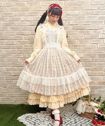 Chalmiere ドットチュールエプロン 黒 ドットチュールエプロン | Chalmiere │ axes femme onlineshop