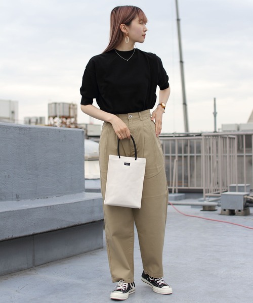 STEPS(ステップス)の「MEYAME/メヤメ コットンニットティー COTTON KNIT TEE(ニット/セーター・レディース・グリーン/オレンジ/ブラック・FREE)」の20枚目の写真