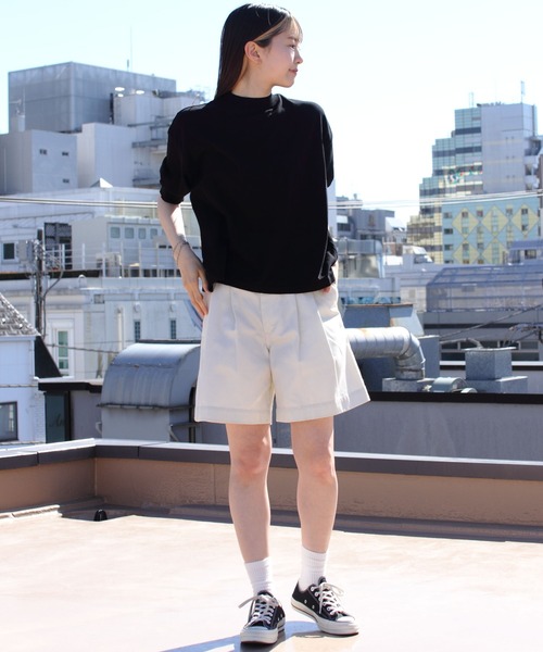 STEPS(ステップス)の「MEYAME/メヤメ コットンニットティー COTTON KNIT TEE(ニット/セーター・レディース・グリーン/オレンジ/ブラック・FREE)」の8枚目の写真