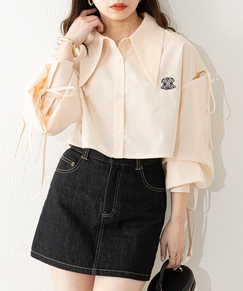 Chico(チコ)の「【2023SS/新色追加】肩スリット短丈シャツ(シャツ/ブラウス・レディース・イエロー系その他2/ブルー/ブルー系その他2/アイボリー/イエロー・FREE)」の20枚目の写真