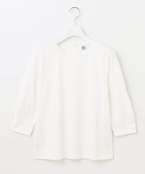 J.PRESS(ジェイプレス)の「【接触冷感・UVケア】 スムースジャージー カットソー(Tシャツ/カットソー・レディース・サックスブルー系/ホワイト系/ライトグレー系・T15/T13)」の12枚目の写真