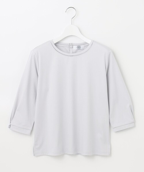 J.PRESS(ジェイプレス)の「【接触冷感・UVケア】 スムースジャージー カットソー(Tシャツ/カットソー・レディース・サックスブルー系/ホワイト系/ライトグレー系・T15/T13)」の14枚目の写真