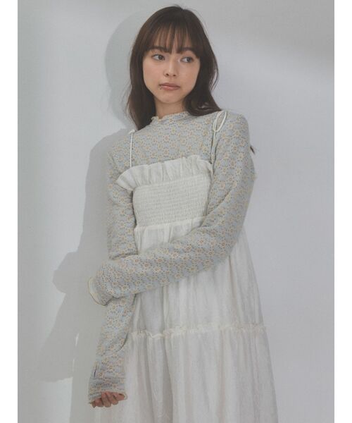 merry jenny（メリージェニー）の「floralストレッチレースtops（Tシャツ/カットソー・レディース・ライトブルー/ブラック/アイボリー・FREE）」の9枚目の写真