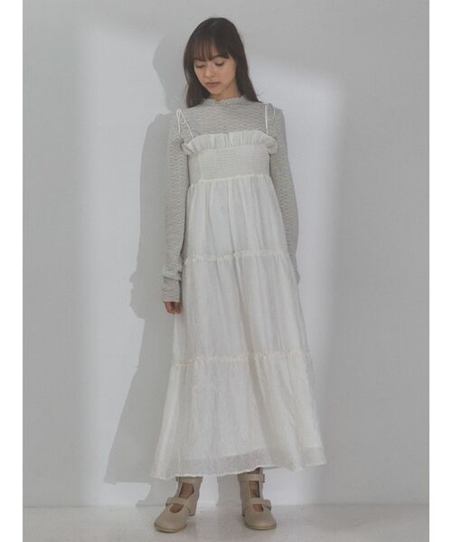 merry jenny（メリージェニー）の「floralストレッチレースtops（Tシャツ/カットソー・レディース・ライトブルー/ブラック/アイボリー・FREE）」の10枚目の写真