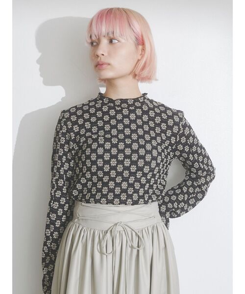 merry jenny（メリージェニー）の「floralストレッチレースtops（Tシャツ/カットソー・レディース・ライトブルー/ブラック/アイボリー・FREE）」の15枚目の写真