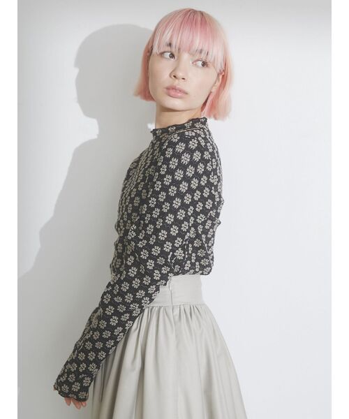 merry jenny（メリージェニー）の「floralストレッチレースtops（Tシャツ/カットソー・レディース・ライトブルー/ブラック/アイボリー・FREE）」の17枚目の写真