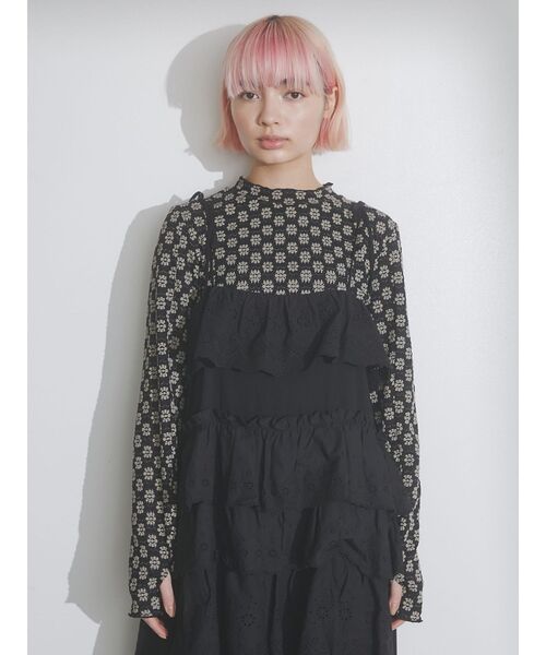 merry jenny（メリージェニー）の「floralストレッチレースtops（Tシャツ/カットソー・レディース・ライトブルー/ブラック/アイボリー・FREE）」の21枚目の写真