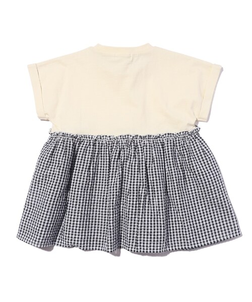 SHOO・LA・RUE（シューラルー）の「◆【110cm-140cm】アソート異素材ドッキングプルオーバー（Tシャツ/カットソー・キッズ・ライトパープル/アイボリー/サックスブルー/ブラック・11/12/13/14）」の6枚目の写真