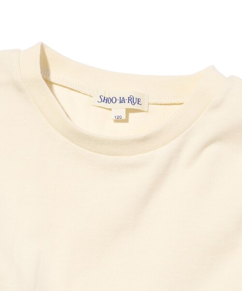 SHOO・LA・RUE（シューラルー）の「◆【110cm-140cm】アソート異素材ドッキングプルオーバー（Tシャツ/カットソー・キッズ・ライトパープル/アイボリー/サックスブルー/ブラック・11/12/13/14）」の7枚目の写真