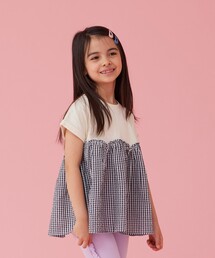 SHOO・LA・RUE | ◆【110cm-140cm】アソート異素材ドッキングプルオーバー(Tシャツ/カットソー)