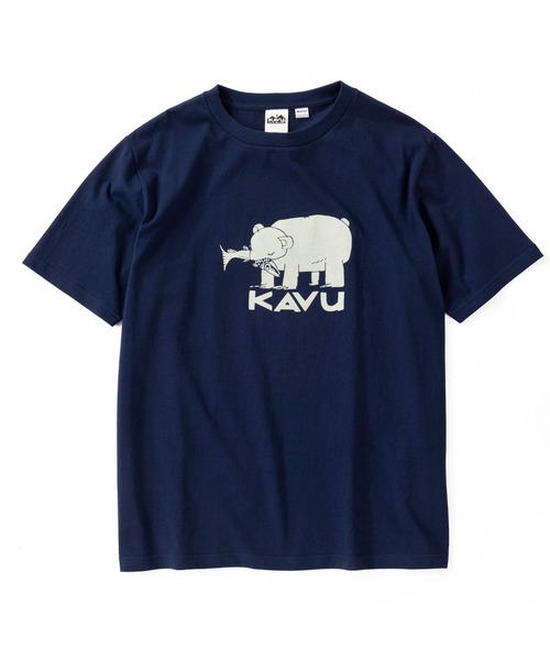 KAVU（カブー）の「KAVU/カブー Hai Bear Tee/ハイベアティー（Tシャツ/カットソー・メンズ・ヘザーグレー/ホワイト/ブラック/ネイビー・X-LARGE/LARGE/MEDIUM）」の4枚目の写真