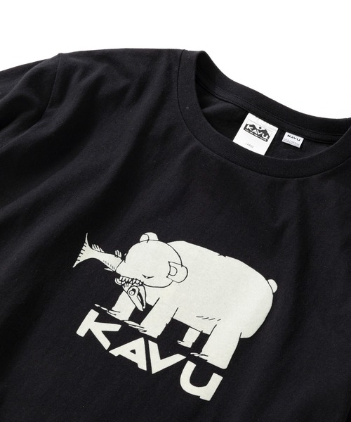 KAVU（カブー）の「KAVU/カブー Hai Bear Tee/ハイベアティー（Tシャツ/カットソー・メンズ・ヘザーグレー/ホワイト/ブラック/ネイビー・X-LARGE/LARGE/MEDIUM）」の14枚目の写真