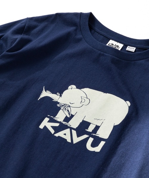 KAVU（カブー）の「KAVU/カブー Hai Bear Tee/ハイベアティー（Tシャツ/カットソー・メンズ・ヘザーグレー/ホワイト/ブラック/ネイビー・X-LARGE/LARGE/MEDIUM）」の16枚目の写真