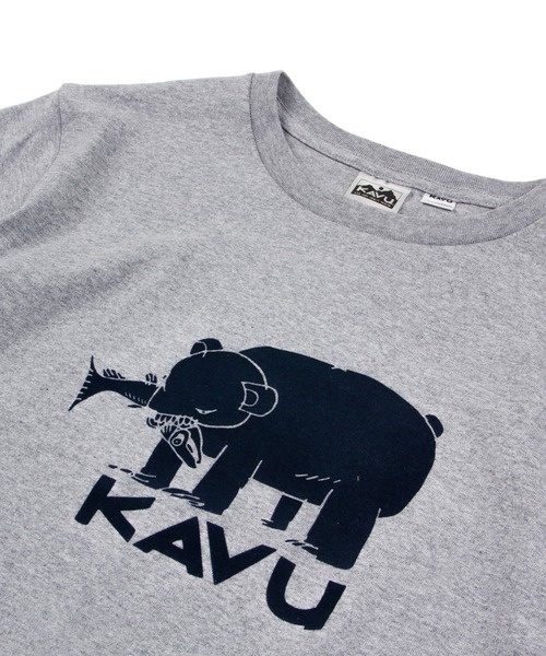 KAVU（カブー）の「KAVU/カブー Hai Bear Tee/ハイベアティー（Tシャツ/カットソー・メンズ・ヘザーグレー/ホワイト/ブラック/ネイビー・X-LARGE/LARGE/MEDIUM）」の19枚目の写真