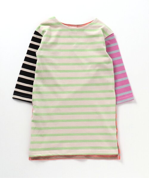 BREEZE(ブリーズ)の「カラフルボーダーワンピース(ワンピース・キッズ・ブルー/レインボー/ピンク・130/90/80/110/140/120/100)」の7枚目の写真