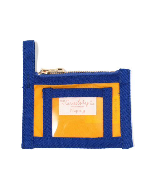 B:MING by BEAMS(ビーミングバイビームス)の「NAPRON / TAB BAG カード コインケース(ポーチ・メンズ・ライトブルー/イエロー・ONE SIZE)」の1枚目の写真