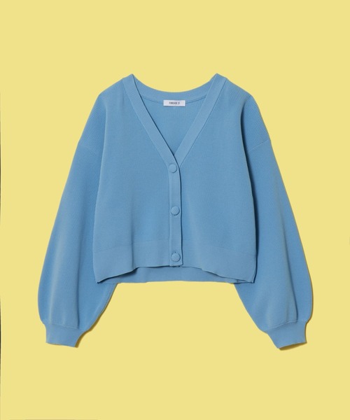 FOREVER 21（フォーエバー トゥエンティーワン）の「【FEMININE】袖ボリュームリブカーディガン（カーディガン/ボレロ・レディース・イエロー/ライトインディゴブルー/ピンク/ブラック系その他/ブラック・FREE）」の21枚目の写真