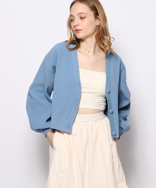 FOREVER 21（フォーエバー トゥエンティーワン）の「【FEMININE】袖ボリュームリブカーディガン（カーディガン/ボレロ・レディース・イエロー/ライトインディゴブルー/ピンク/ブラック系その他/ブラック・FREE）」の12枚目の写真