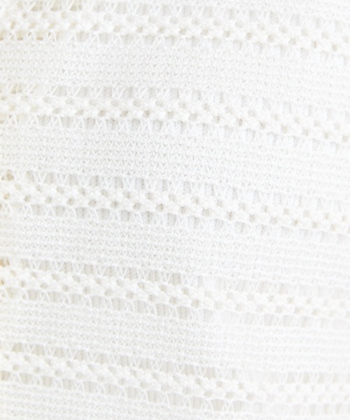 marun（マルン）の「＜大きいサイズ＞ クロッシェ調ショートカーディガン marun（カーディガン/ボレロ・レディース・ブラック/ミント/アイボリー・3L/LL/4L/5L/L）」の17枚目の写真