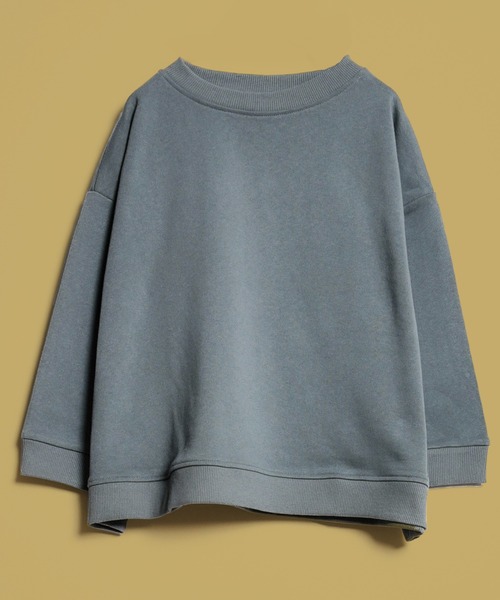 folka（フォルカ）の「3-七分袖 スウェット Tシャツ  ＵＳＡコットントレーナーTシャツ 無地 【folka フォルカ】（Tシャツ/カットソー・レディース・ブルーグリーン/グレイッシュベージュ/ヘザーグレー/ナチュラル/ネイビー/スミクロ/モカ・ONE SIZE）」の7枚目の写真