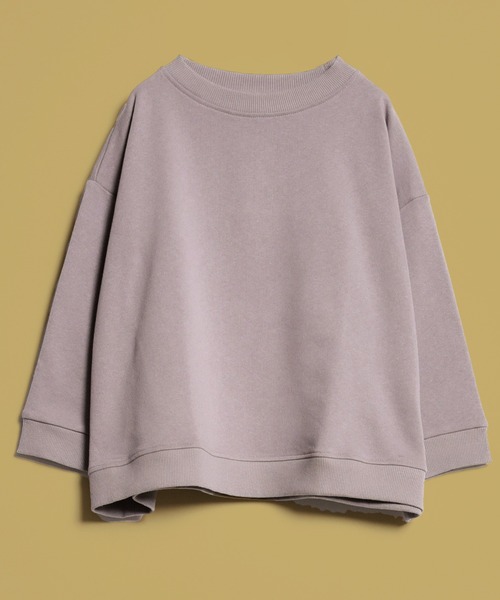 folka（フォルカ）の「3-七分袖 スウェット Tシャツ  ＵＳＡコットントレーナーTシャツ 無地 【folka フォルカ】（Tシャツ/カットソー・レディース・ブルーグリーン/グレイッシュベージュ/ヘザーグレー/ナチュラル/ネイビー/スミクロ/モカ・ONE SIZE）」の5枚目の写真