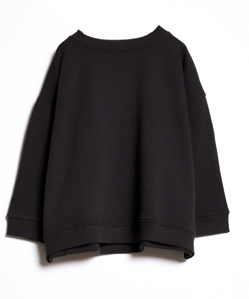 folka（フォルカ）の「3-七分袖 スウェット Tシャツ  ＵＳＡコットントレーナーTシャツ 無地 【folka フォルカ】（Tシャツ/カットソー・レディース・ブルーグリーン/グレイッシュベージュ/ヘザーグレー/ナチュラル/ネイビー/スミクロ/モカ・ONE SIZE）」の18枚目の写真