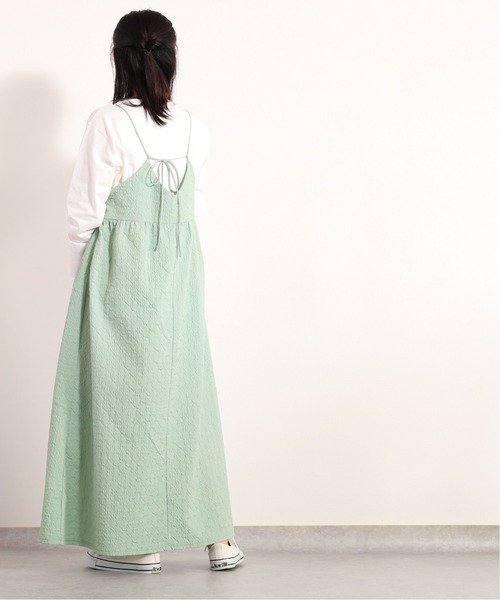 cepo(セポ)の「フクレジャガードキャミワンピース(ワンピース・レディース・ブラック/ミント・M)」の15枚目の写真