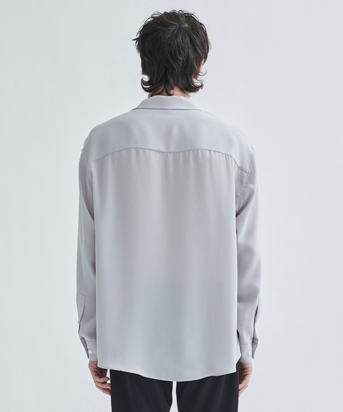 STUDIOUS(ステュディオス)の「ジョーゼットオープンカラーシャツL/S(シャツ/ブラウス・メンズ・ブラック/ライトグレー/ライトブルーグレー・1/2/3)」の16枚目の写真