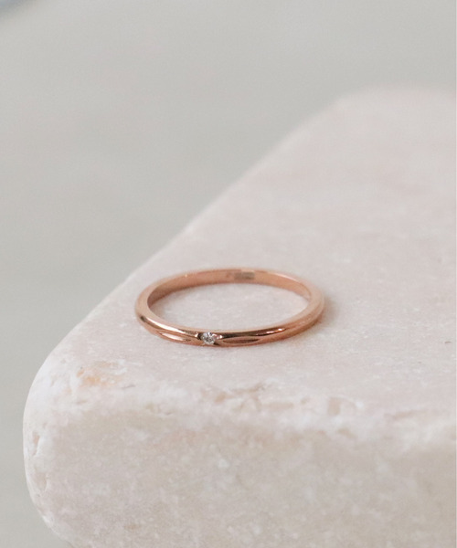 Three Four Time(スリーフォータイム)の「プレーンストーンピンキーリング#5(サージカルステンレス316L)(リング・レディース・シルバー/ピンクゴールド/ゴールド・#5)」の7枚目の写真