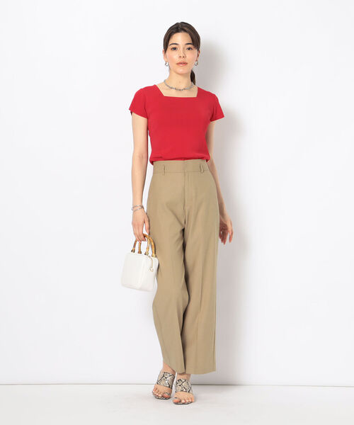 NOLLEY’S(ノーリーズ)の「《手洗い可能》キャップスリーブプルオーバーニット(ニット/セーター・レディース・ブラック/レッド/オフホワイト/ブルー・38)」の10枚目の写真